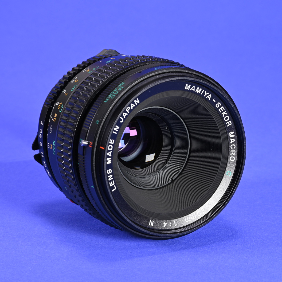 マミヤ MAMIYA-SEKOR MACRO C 80mm f4 中判カメラレンズ ケース付 管