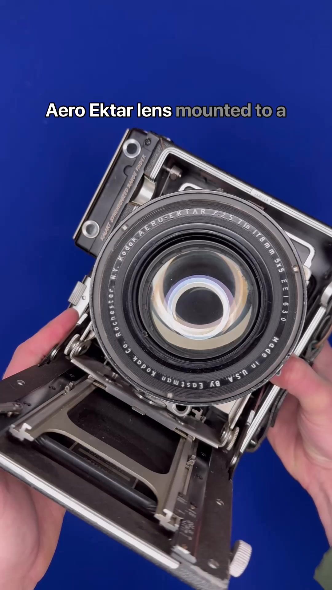 Graflex Speed Graphic with a Kodak Aero Ektar 178mm f2.5 | Blue